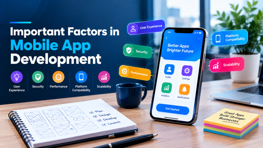 Important factors in mobile app development
