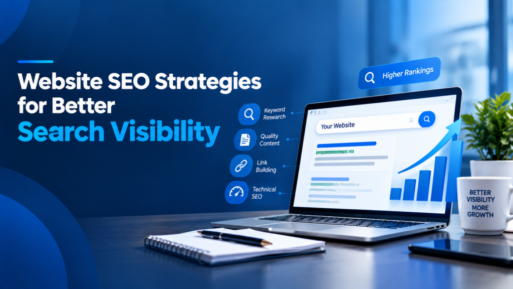 Website SEO strategies for better search visibility