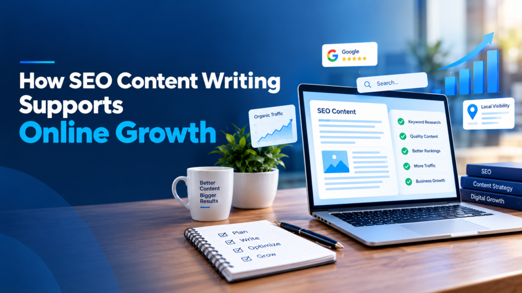 SEO content writing supporting online business growth
